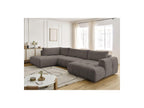 Fuji - Canapé Panoramique Convertible - Tissu Lisse - Angle Droit