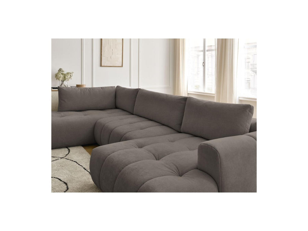 Fuji - Canapé Panoramique Convertible - Tissu Lisse - Angle Droit