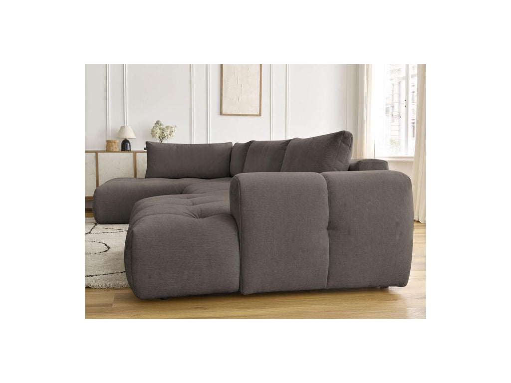 Fuji - Canapé Panoramique Convertible - Tissu Lisse - Angle Droit