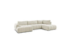 Fuji - Canapé Panoramique Convertible - Tissu Lisse - Angle Gauche