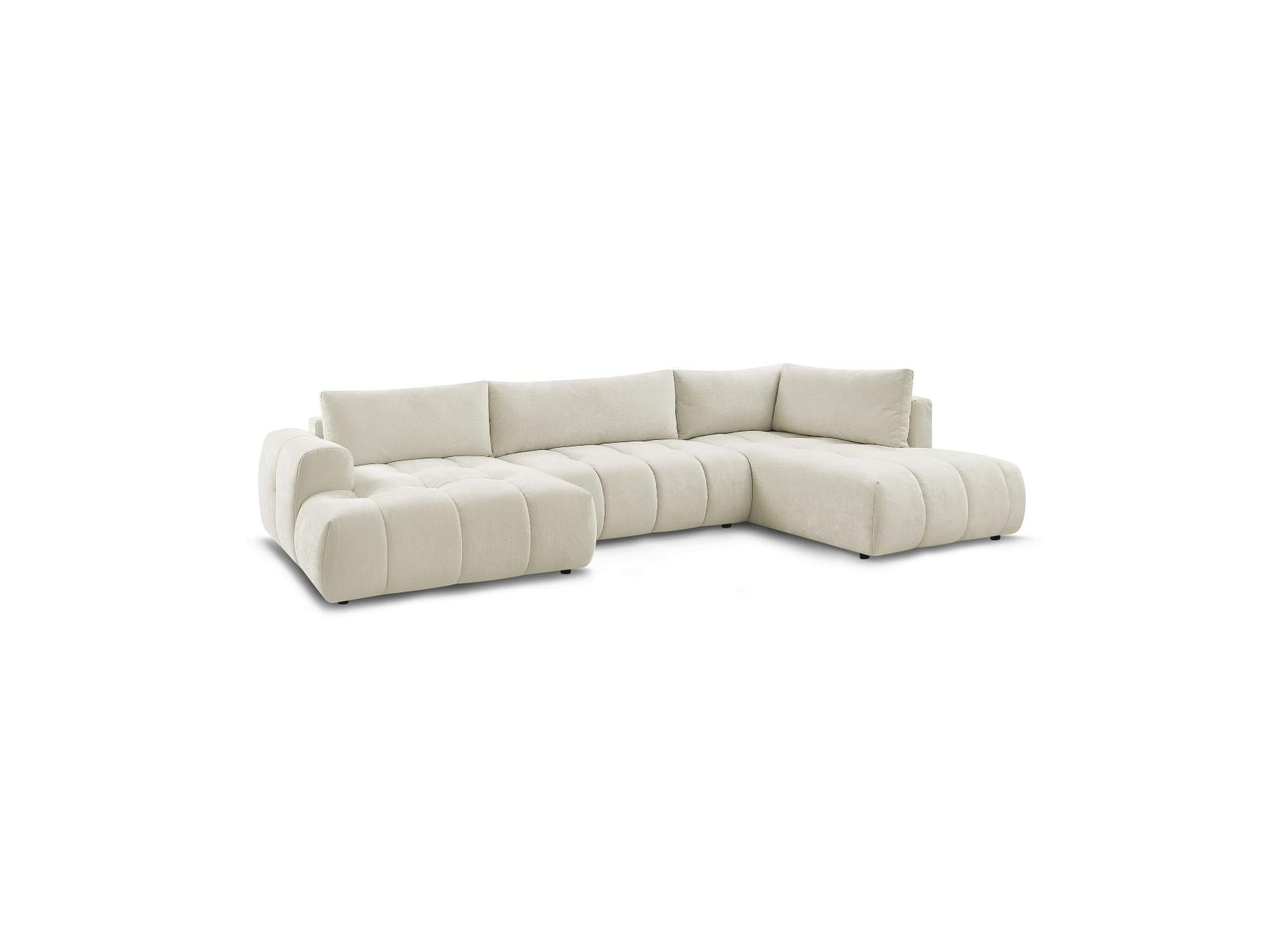 Fuji - Canapé Panoramique Convertible - Tissu Lisse - Angle Gauche