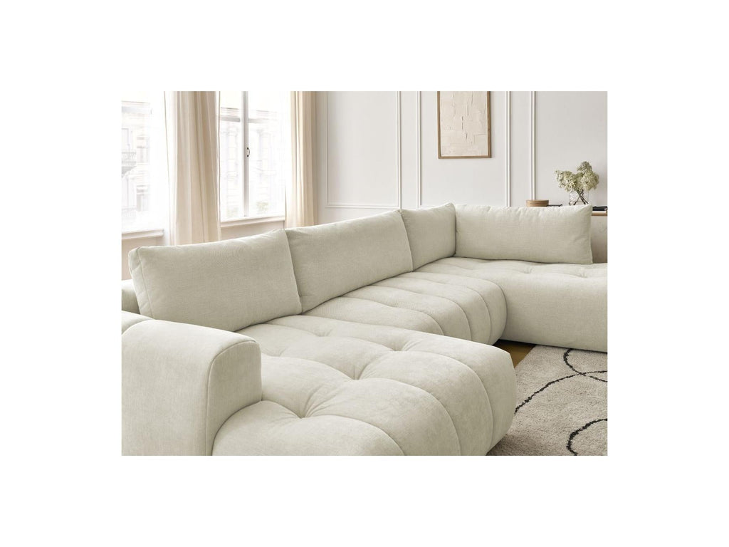 Fuji - Canapé Panoramique Convertible - Tissu Lisse - Angle Gauche