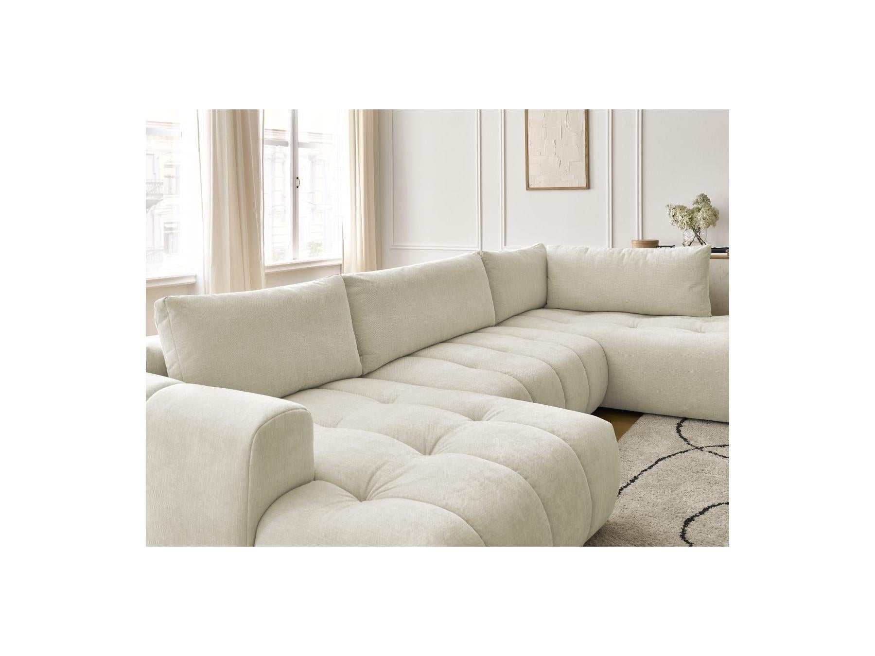 Fuji - Canapé Panoramique Convertible - Tissu Lisse - Angle Gauche