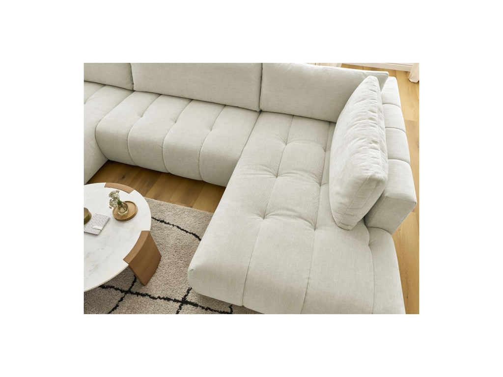 Fuji - Canapé Panoramique Convertible - Tissu Lisse - Angle Gauche