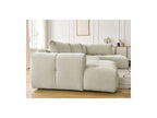 Fuji - Canapé Panoramique Convertible - Tissu Lisse - Angle Gauche