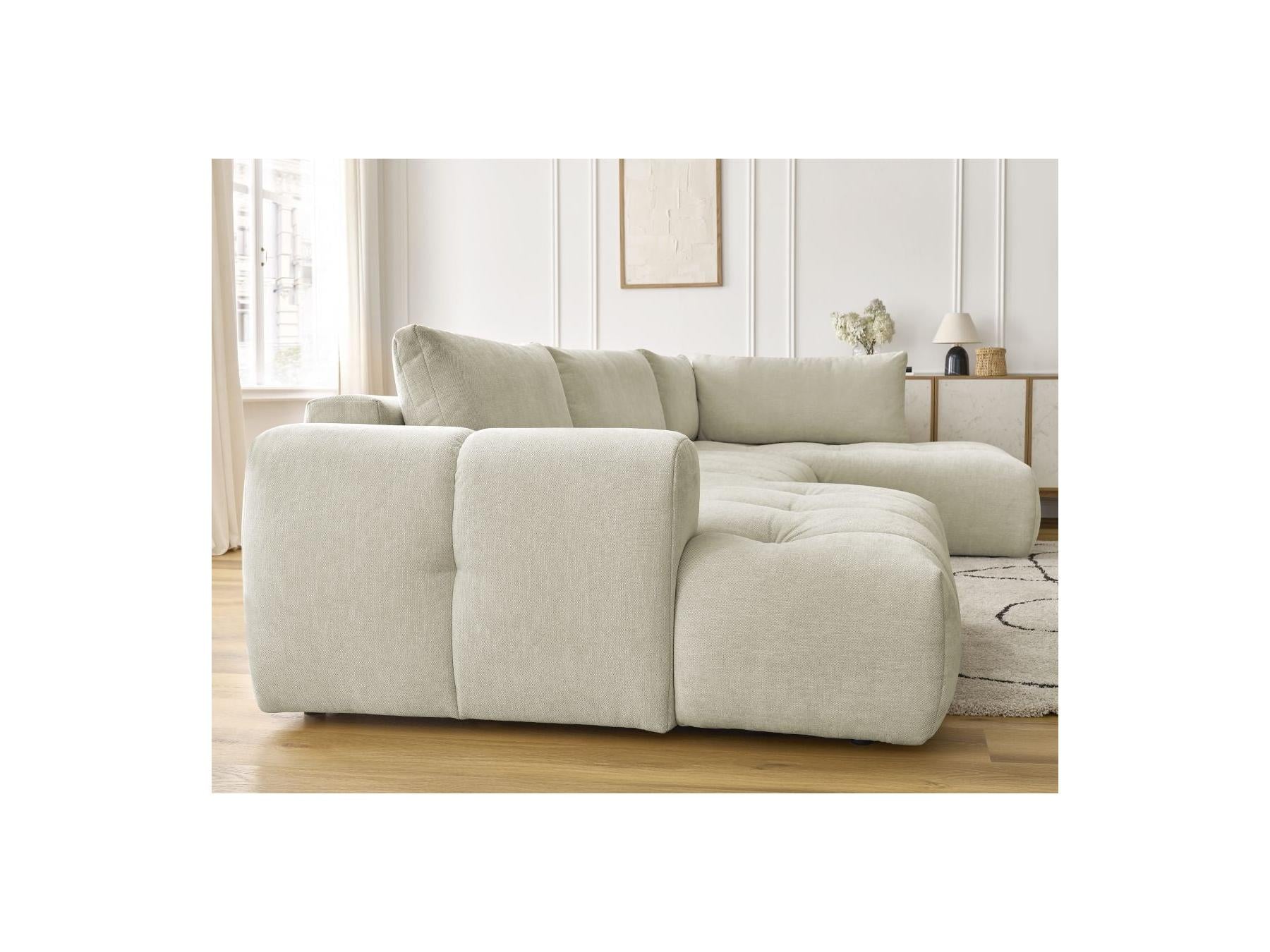 Fuji - Canapé Panoramique Convertible - Tissu Lisse - Angle Gauche