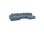 Fuji - Canapé Panoramique Convertible - Tissu Lisse - Angle Gauche