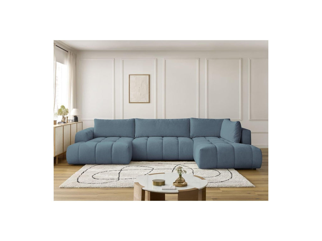 Fuji - Canapé Panoramique Convertible - Tissu Lisse - Angle Gauche
