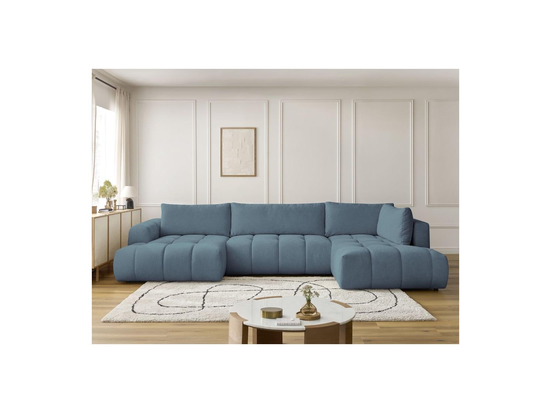 Fuji - Canapé Panoramique Convertible - Tissu Lisse - Angle Gauche