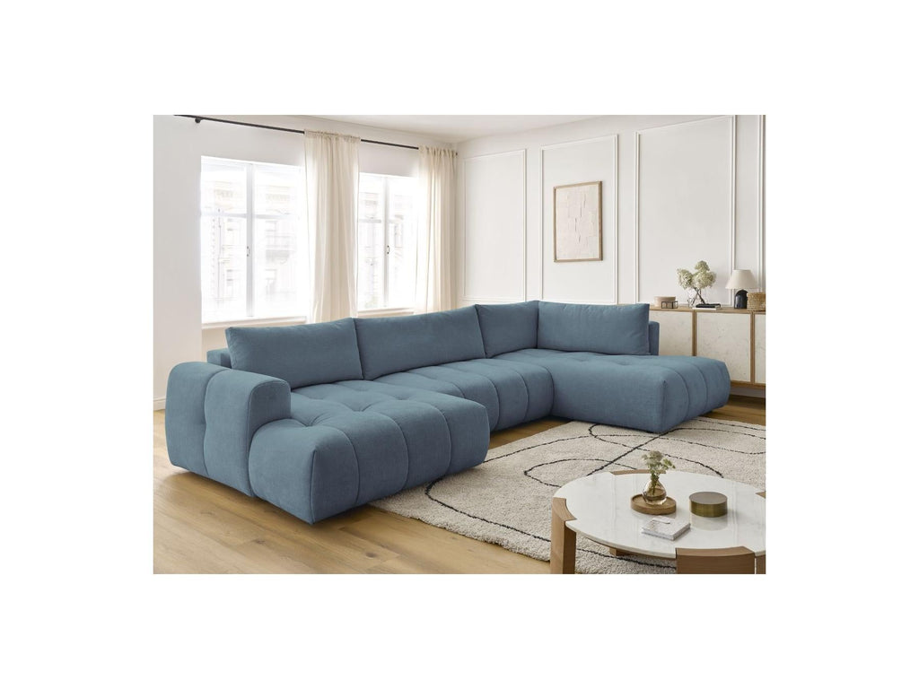 Fuji - Canapé Panoramique Convertible - Tissu Lisse - Angle Gauche