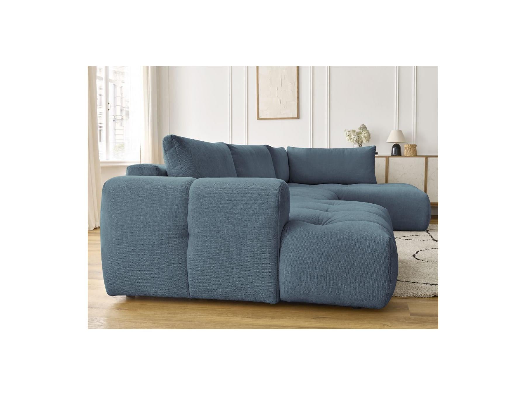 Fuji - Canapé Panoramique Convertible - Tissu Lisse - Angle Gauche