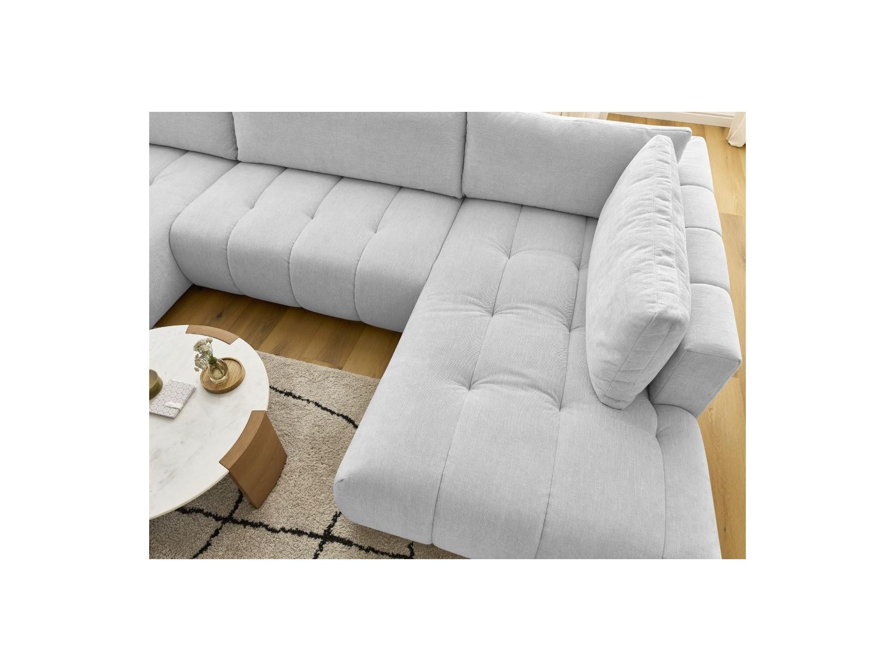 Fuji - Canapé Panoramique Convertible - Tissu Lisse - Angle Gauche