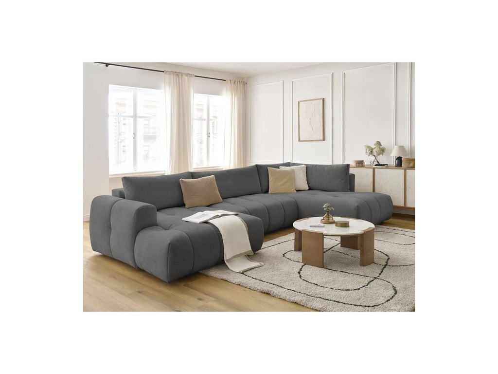 Fuji - Canapé Panoramique Convertible - Tissu Lisse - Angle Gauche