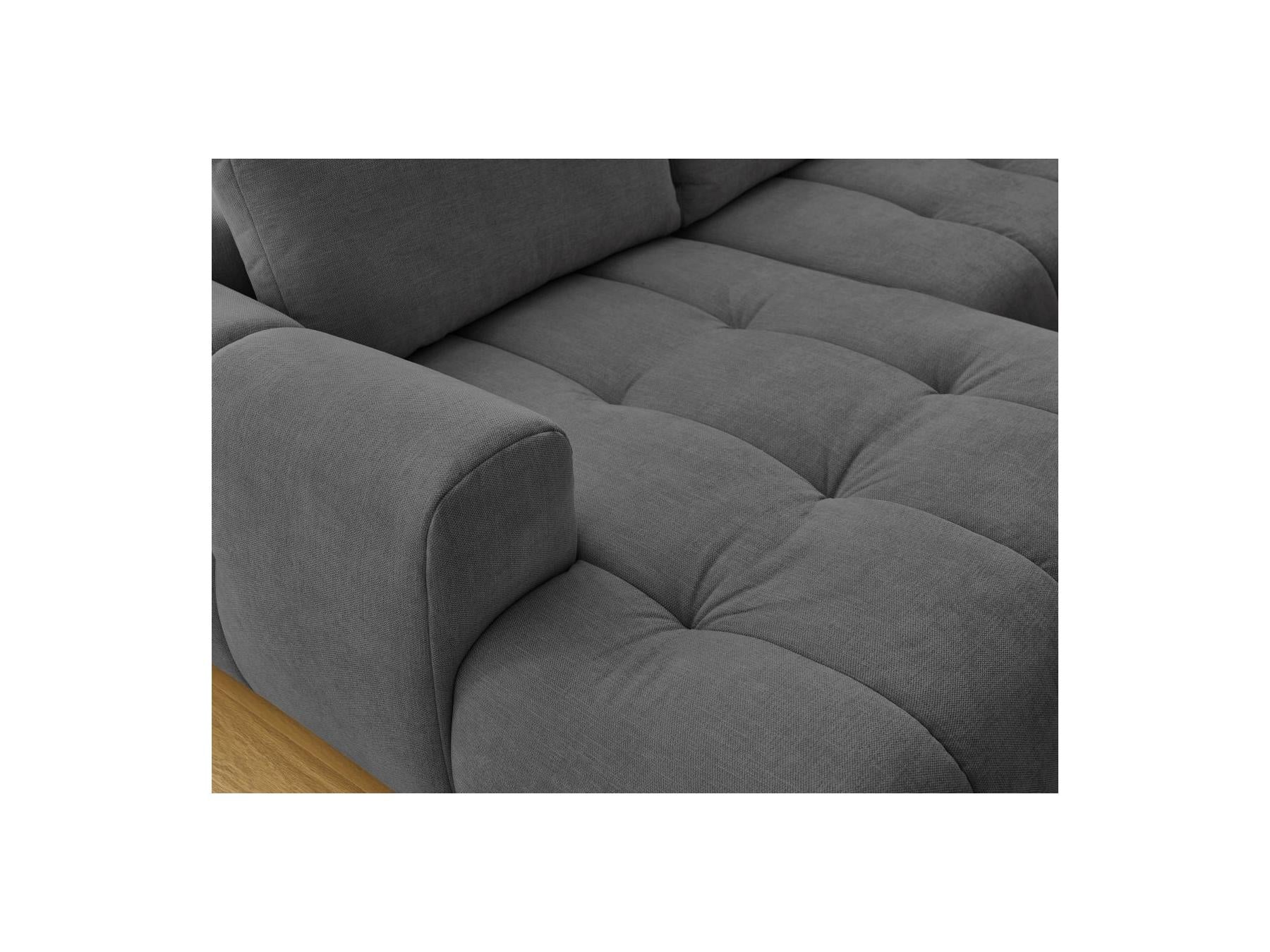 Fuji - Canapé Panoramique Convertible - Tissu Lisse - Angle Gauche