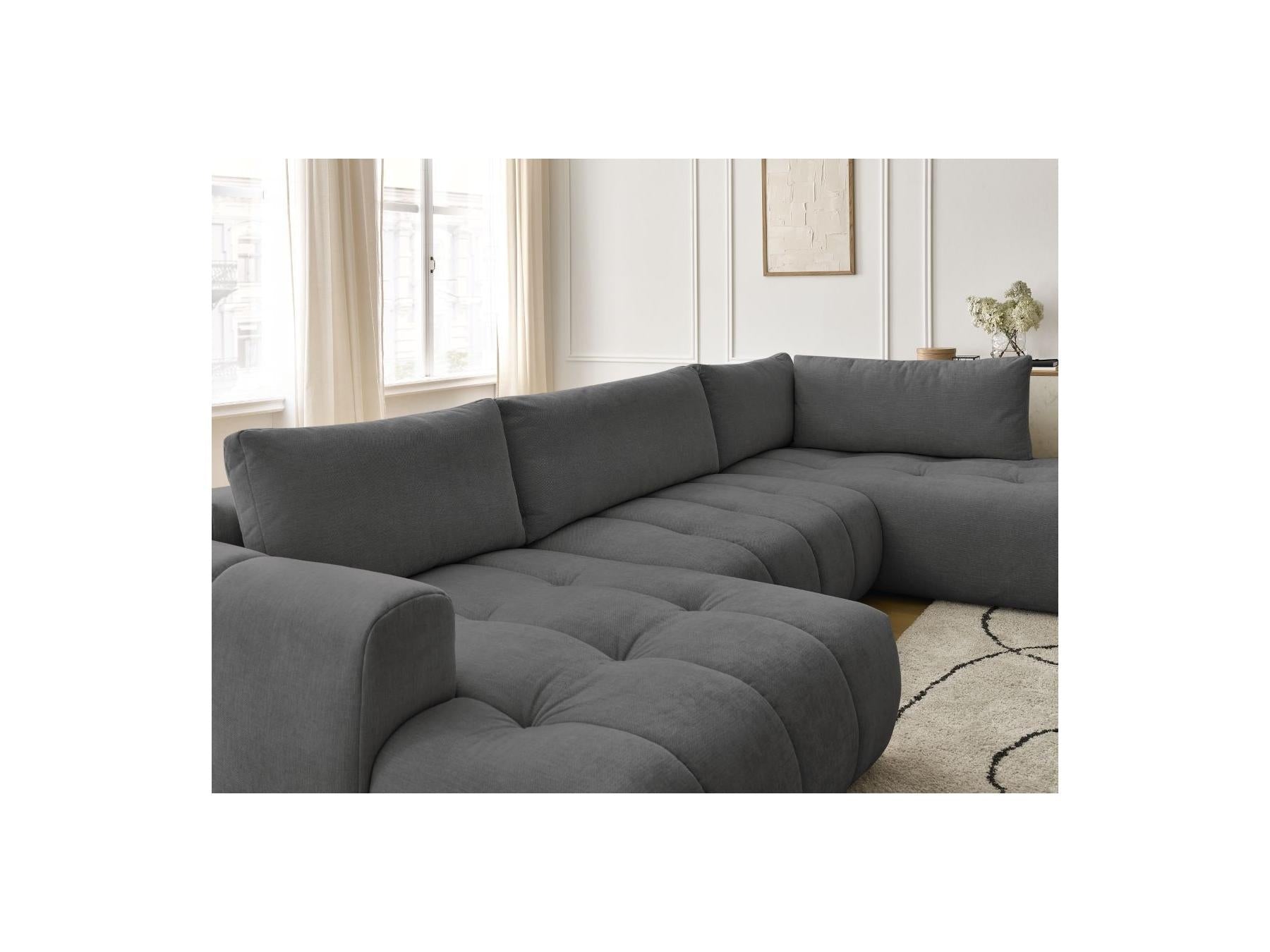 Fuji - Canapé Panoramique Convertible - Tissu Lisse - Angle Gauche