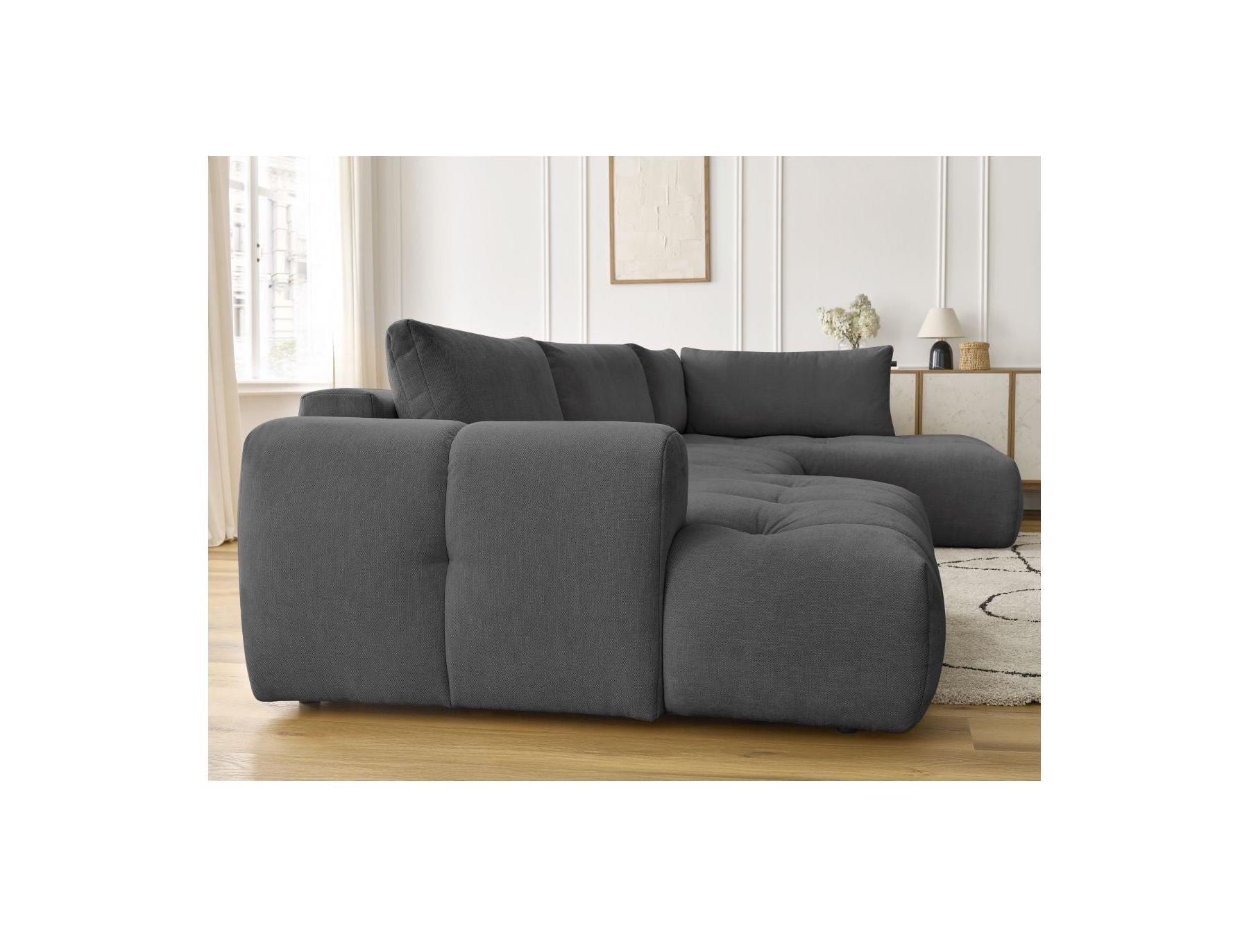 Fuji - Canapé Panoramique Convertible - Tissu Lisse - Angle Gauche