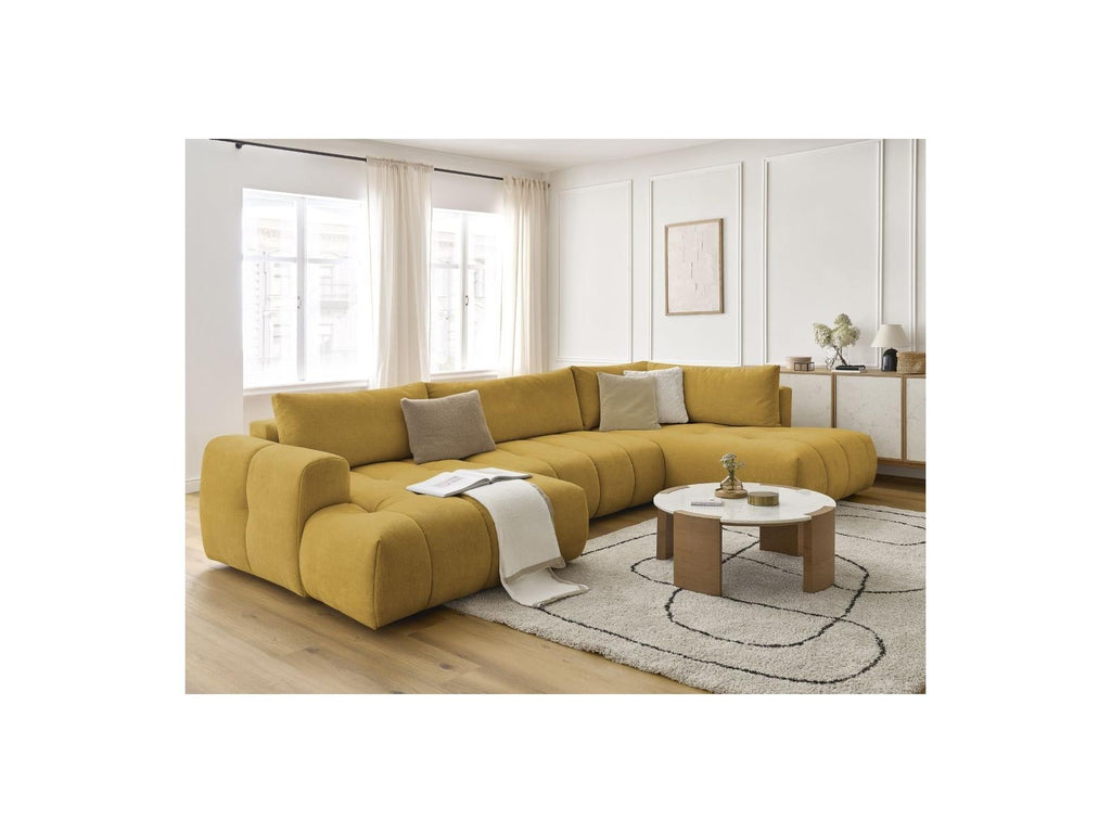 Fuji - Canapé Panoramique Convertible - Tissu Lisse - Angle Gauche