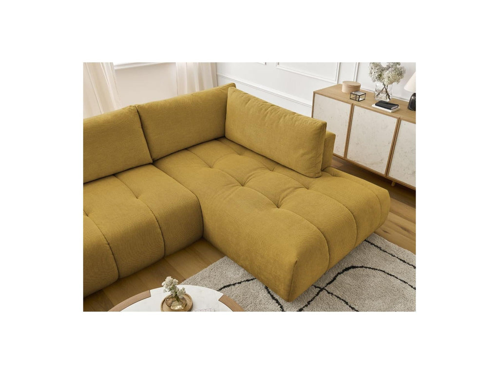 Fuji - Canapé Panoramique Convertible - Tissu Lisse - Angle Gauche