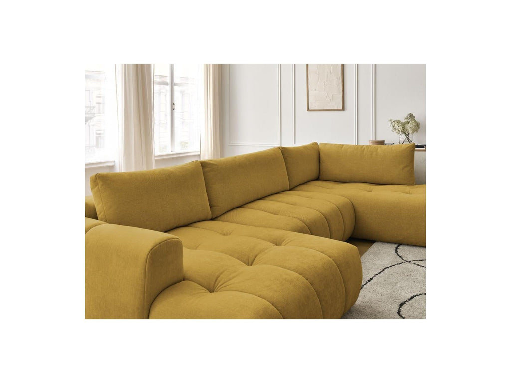Fuji - Canapé Panoramique Convertible - Tissu Lisse - Angle Gauche