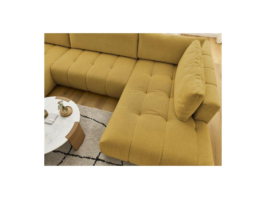 Fuji - Canapé Panoramique Convertible - Tissu Lisse - Angle Gauche