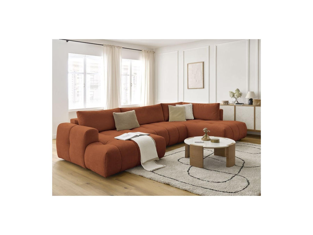 Fuji - Canapé Panoramique Convertible - Tissu Lisse - Angle Gauche