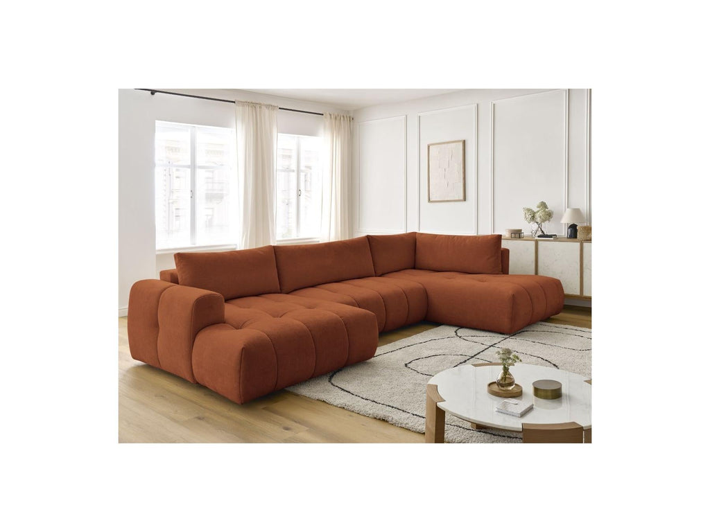 Fuji - Canapé Panoramique Convertible - Tissu Lisse - Angle Gauche