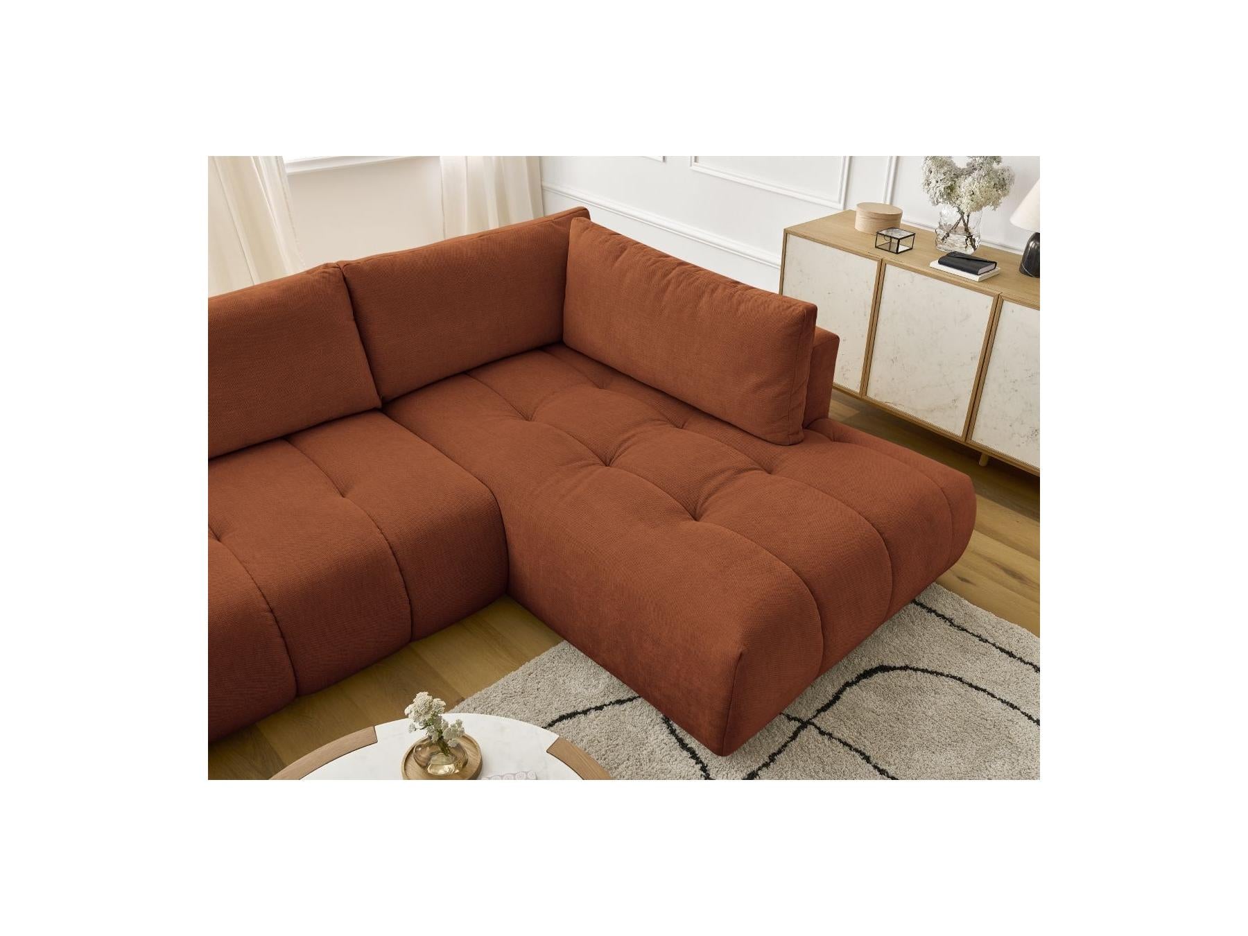 Fuji - Canapé Panoramique Convertible - Tissu Lisse - Angle Gauche