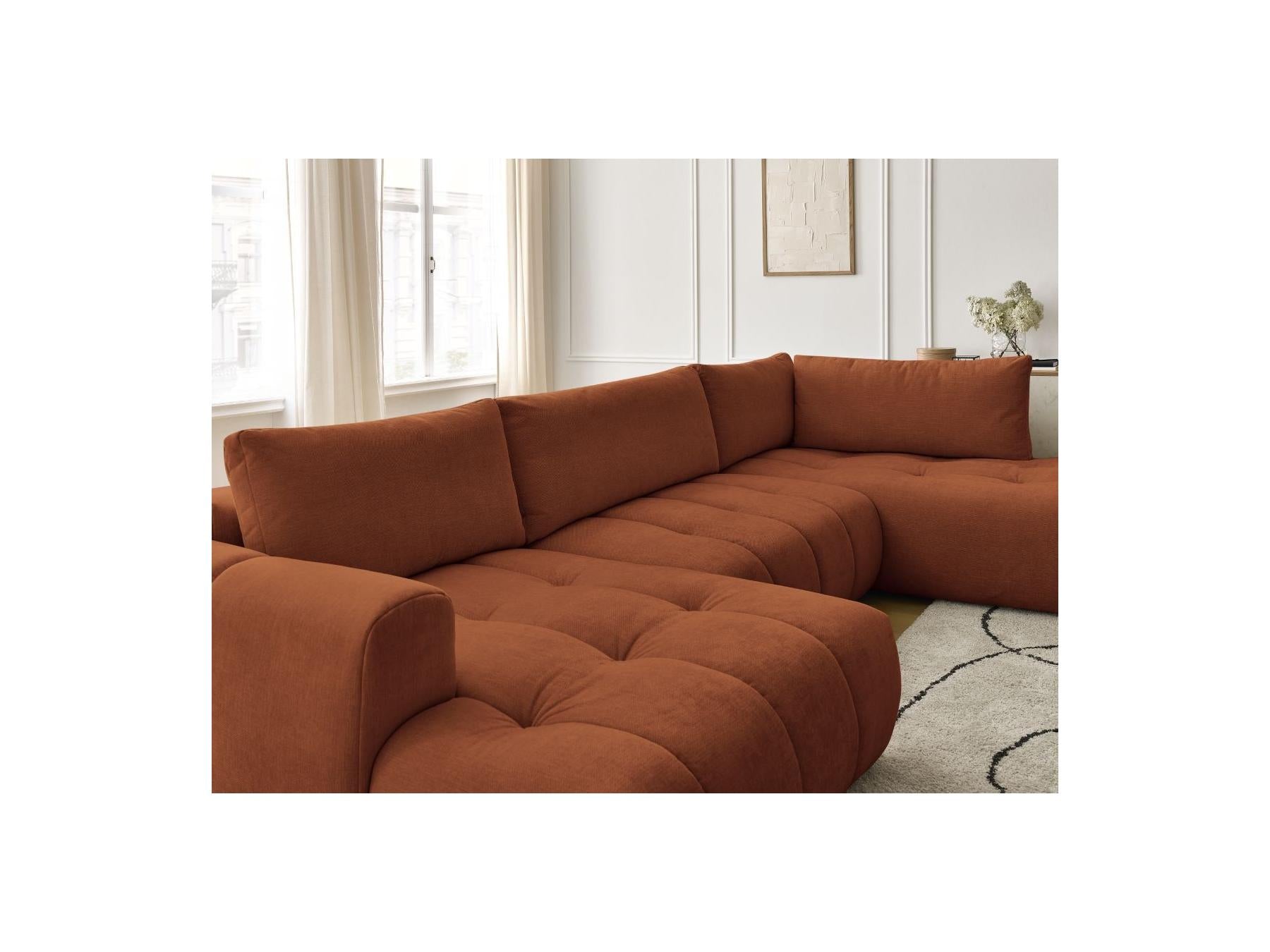 Fuji - Canapé Panoramique Convertible - Tissu Lisse - Angle Gauche
