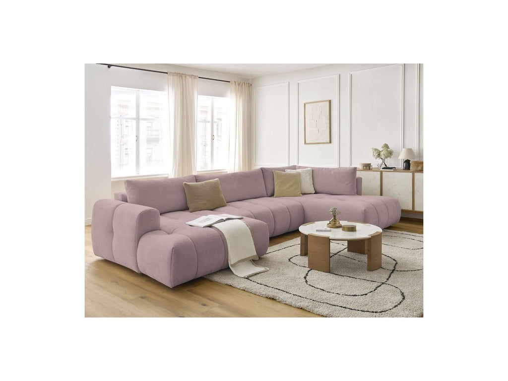 Fuji - Canapé Panoramique Convertible - Tissu Lisse - Angle Gauche