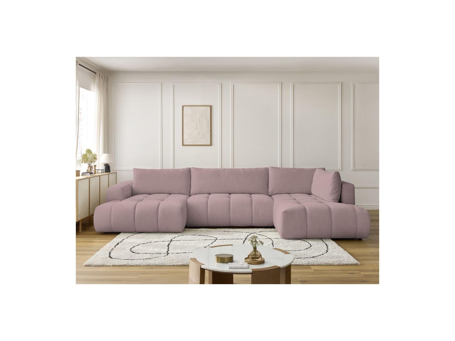 Fuji - Canapé Panoramique Convertible - Tissu Lisse - Angle Gauche