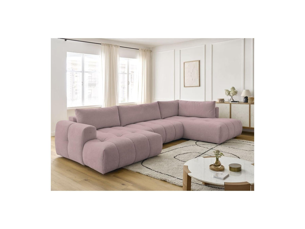 Fuji - Canapé Panoramique Convertible - Tissu Lisse - Angle Gauche