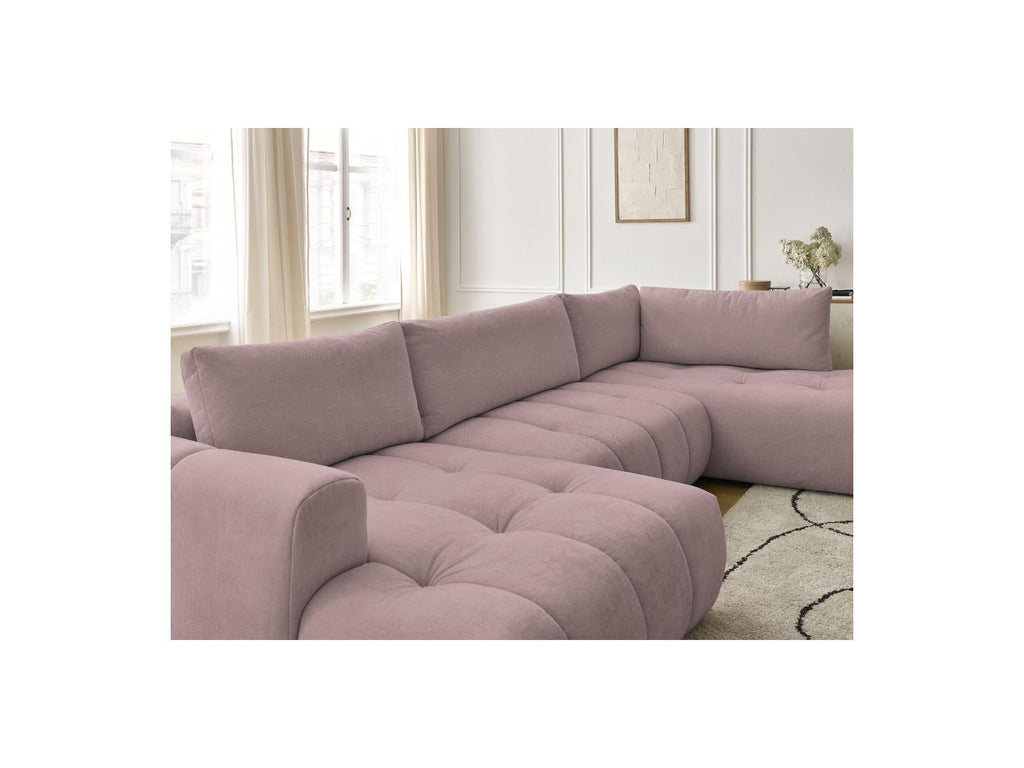 Fuji - Canapé Panoramique Convertible - Tissu Lisse - Angle Gauche