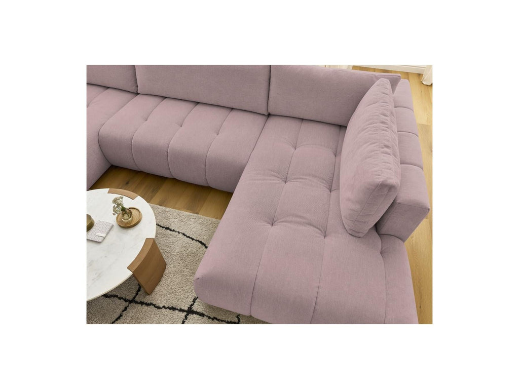 Fuji - Canapé Panoramique Convertible - Tissu Lisse - Angle Gauche