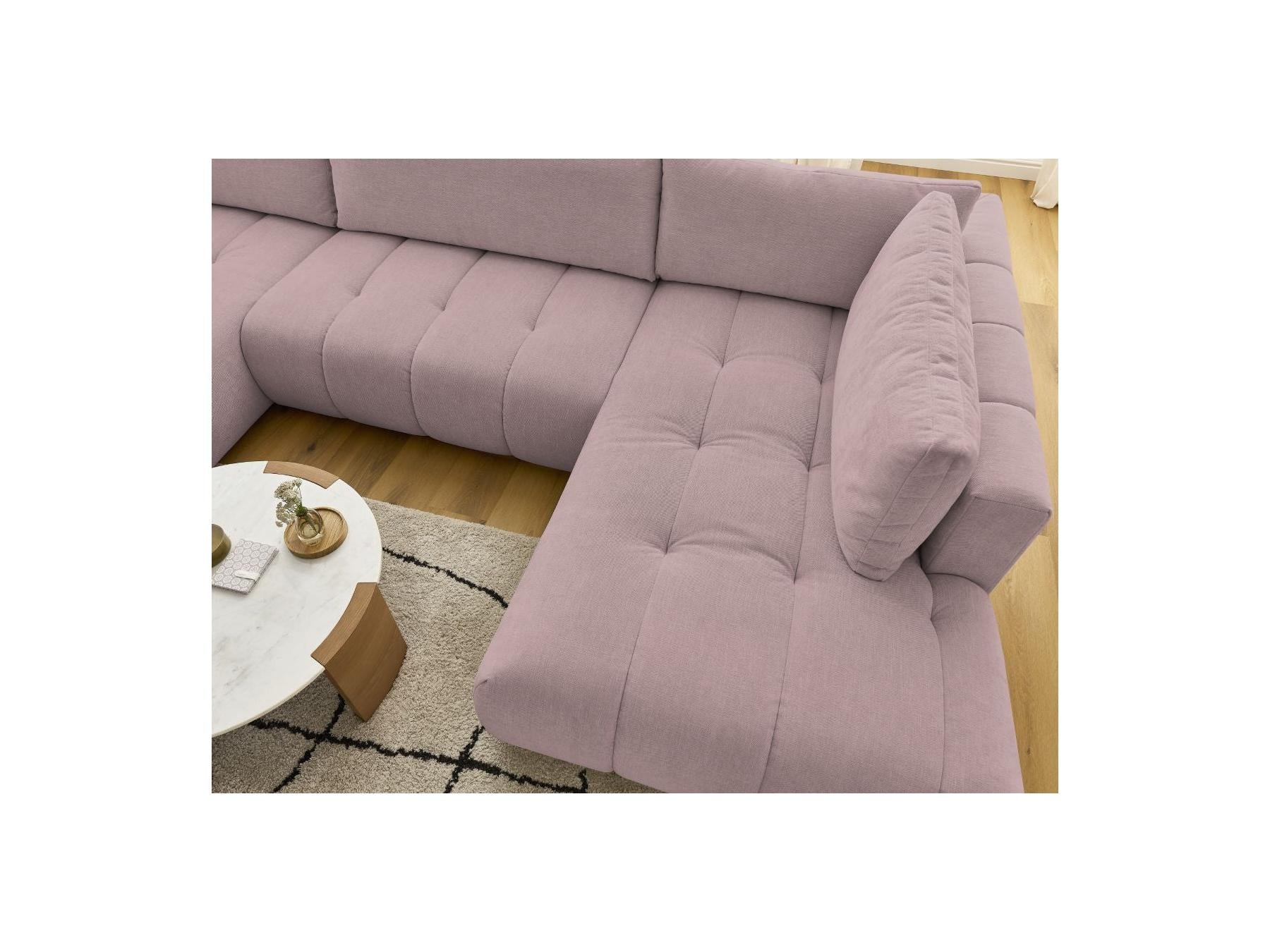 Fuji - Canapé Panoramique Convertible - Tissu Lisse - Angle Gauche