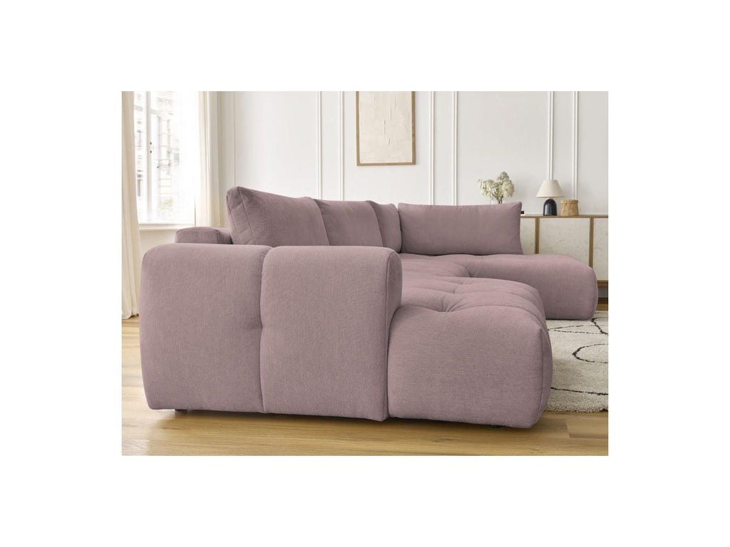 Fuji - Canapé Panoramique Convertible - Tissu Lisse - Angle Gauche
