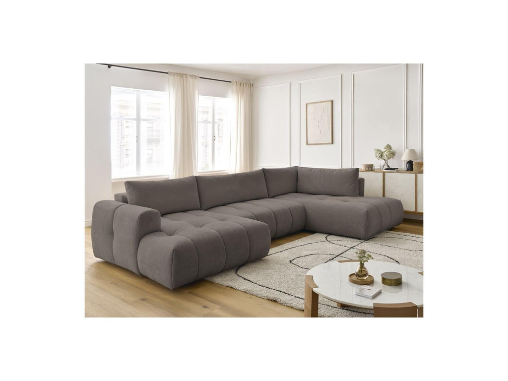 Fuji - Canapé Panoramique Convertible - Tissu Lisse - Angle Gauche