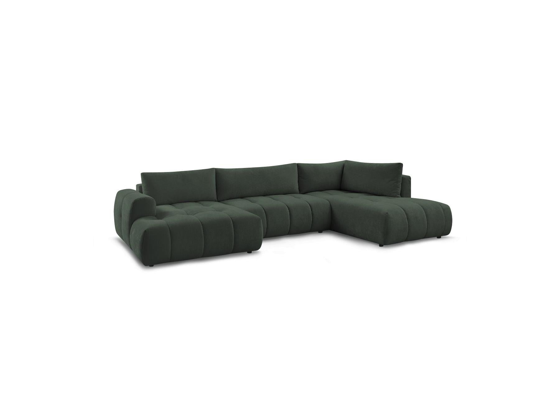 Fuji - Canapé Panoramique Convertible - Tissu Lisse - Angle Gauche