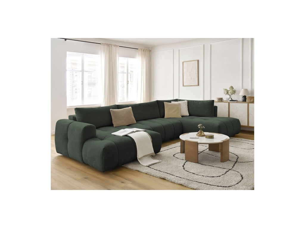 Fuji - Canapé Panoramique Convertible - Tissu Lisse - Angle Gauche
