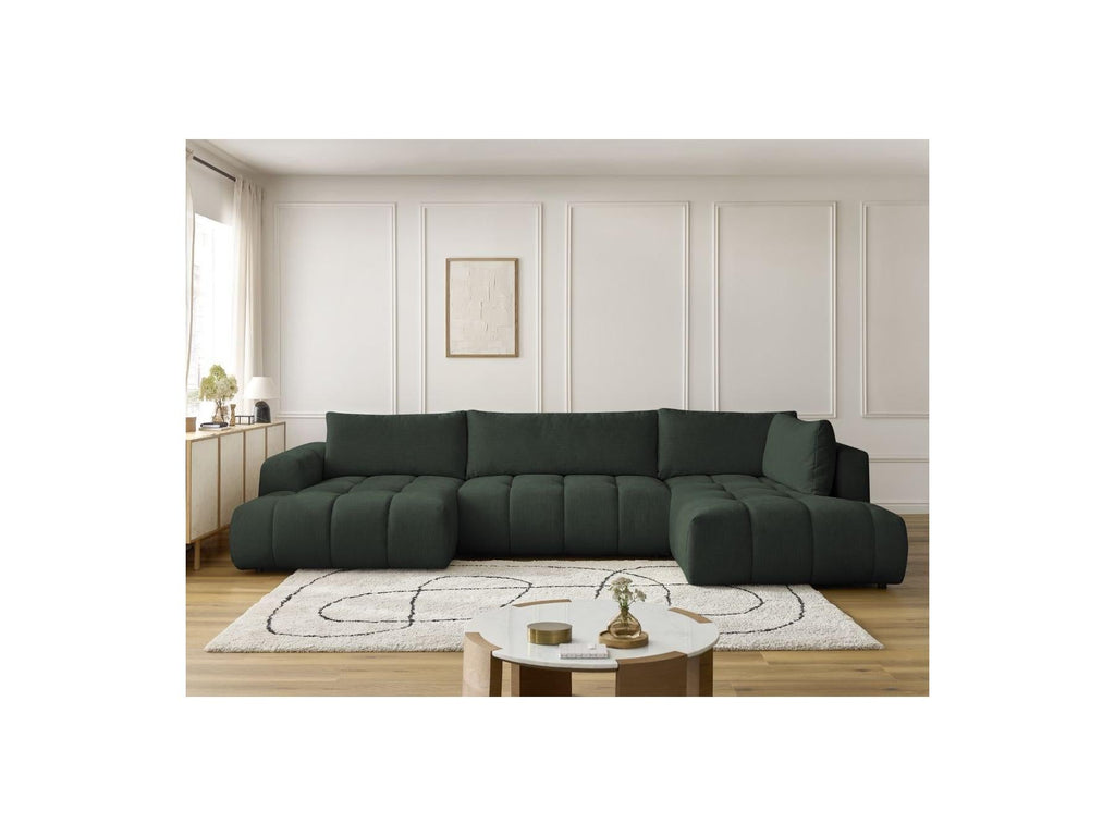 Fuji - Canapé Panoramique Convertible - Tissu Lisse - Angle Gauche