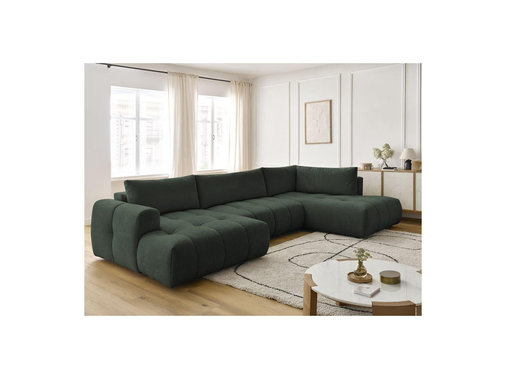 Fuji - Canapé Panoramique Convertible - Tissu Lisse - Angle Gauche