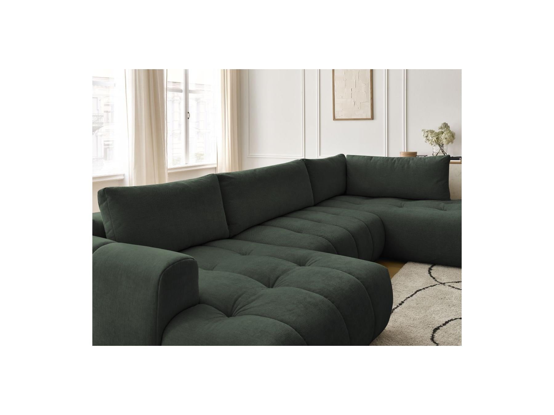 Fuji - Canapé Panoramique Convertible - Tissu Lisse - Angle Gauche