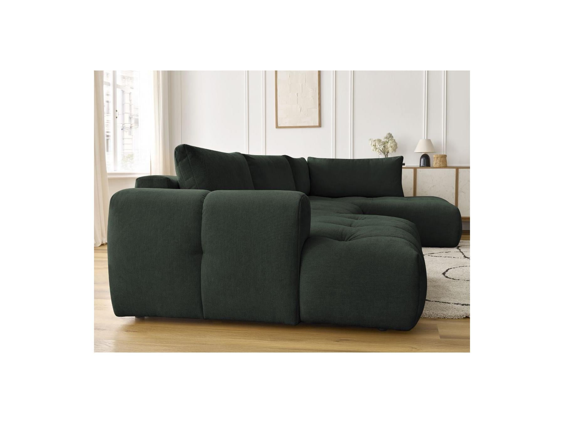 Fuji - Canapé Panoramique Convertible - Tissu Lisse - Angle Gauche