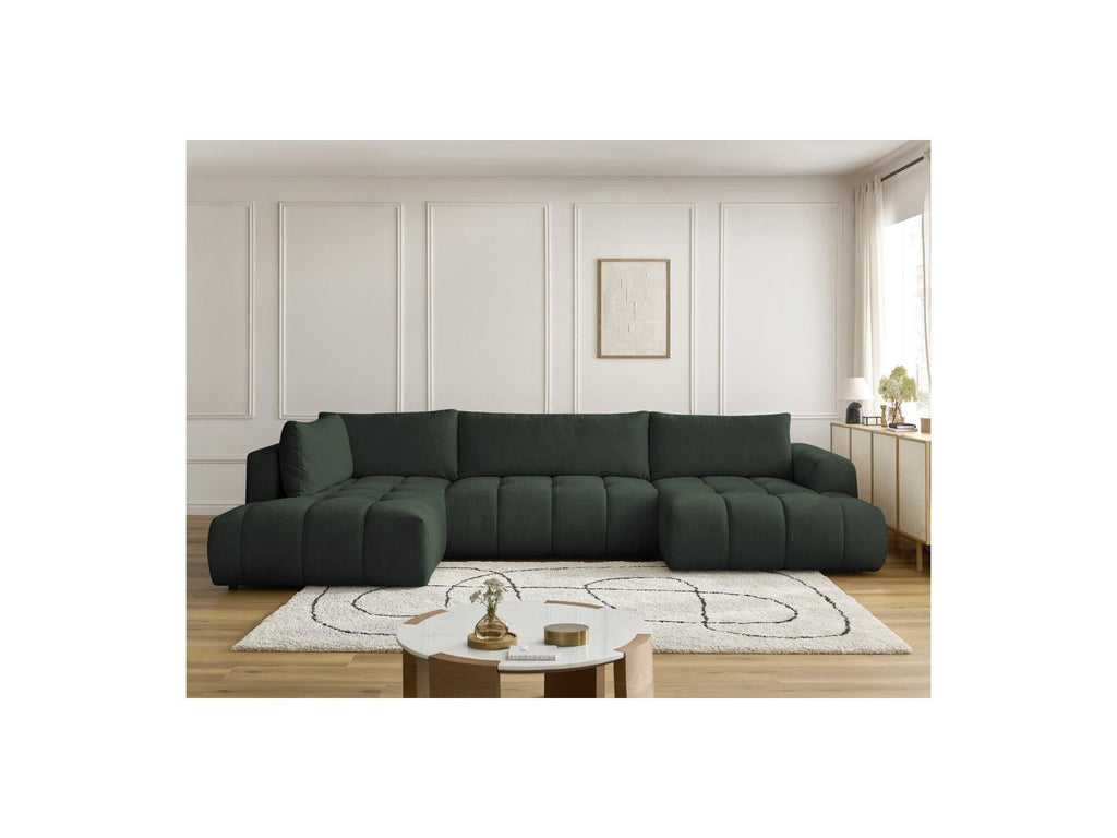 Fuji - Canapé Panoramique Convertible - Tissu Lisse - Angle Droit