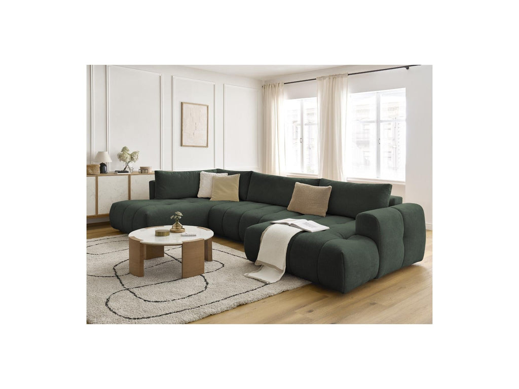 Fuji - Canapé Panoramique Convertible - Tissu Lisse - Angle Droit