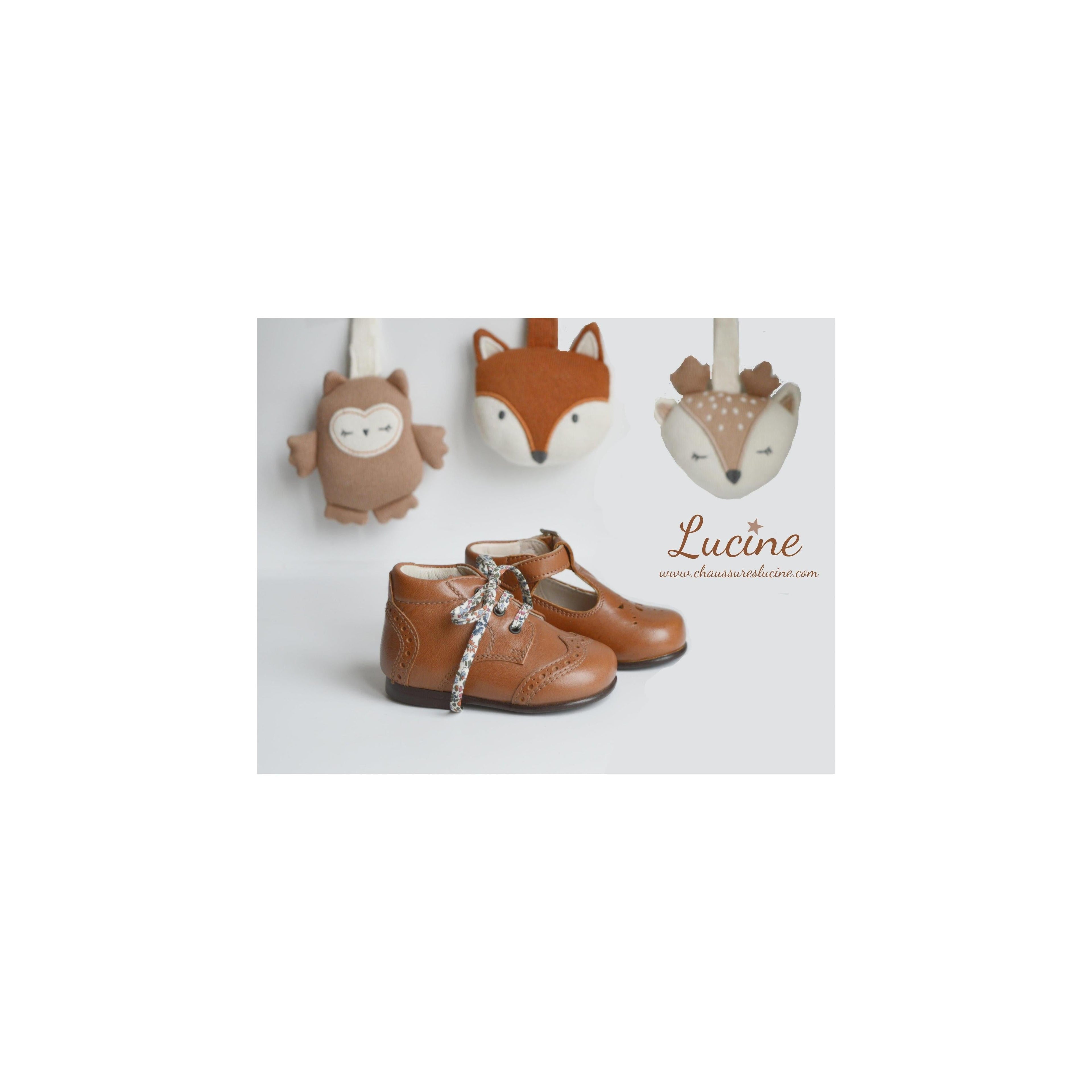 Chaussures Bottillons Adonis Bout Golf - Cuir Camel - Mixte