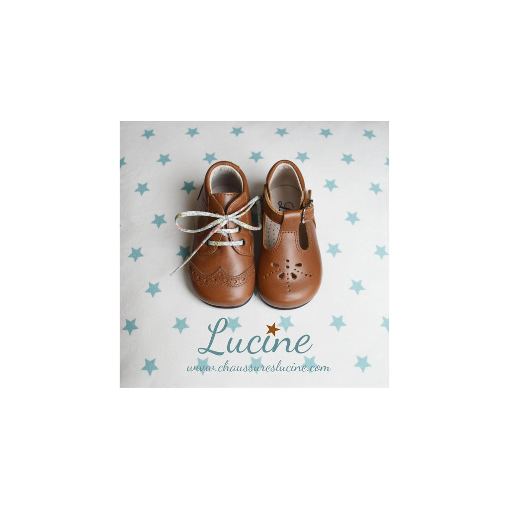 Chaussures Bottillons Adonis Bout Golf - Cuir Camel - Mixte