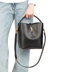 Saint Laurent - Le 37 Small Leather Bucket Bag - Black