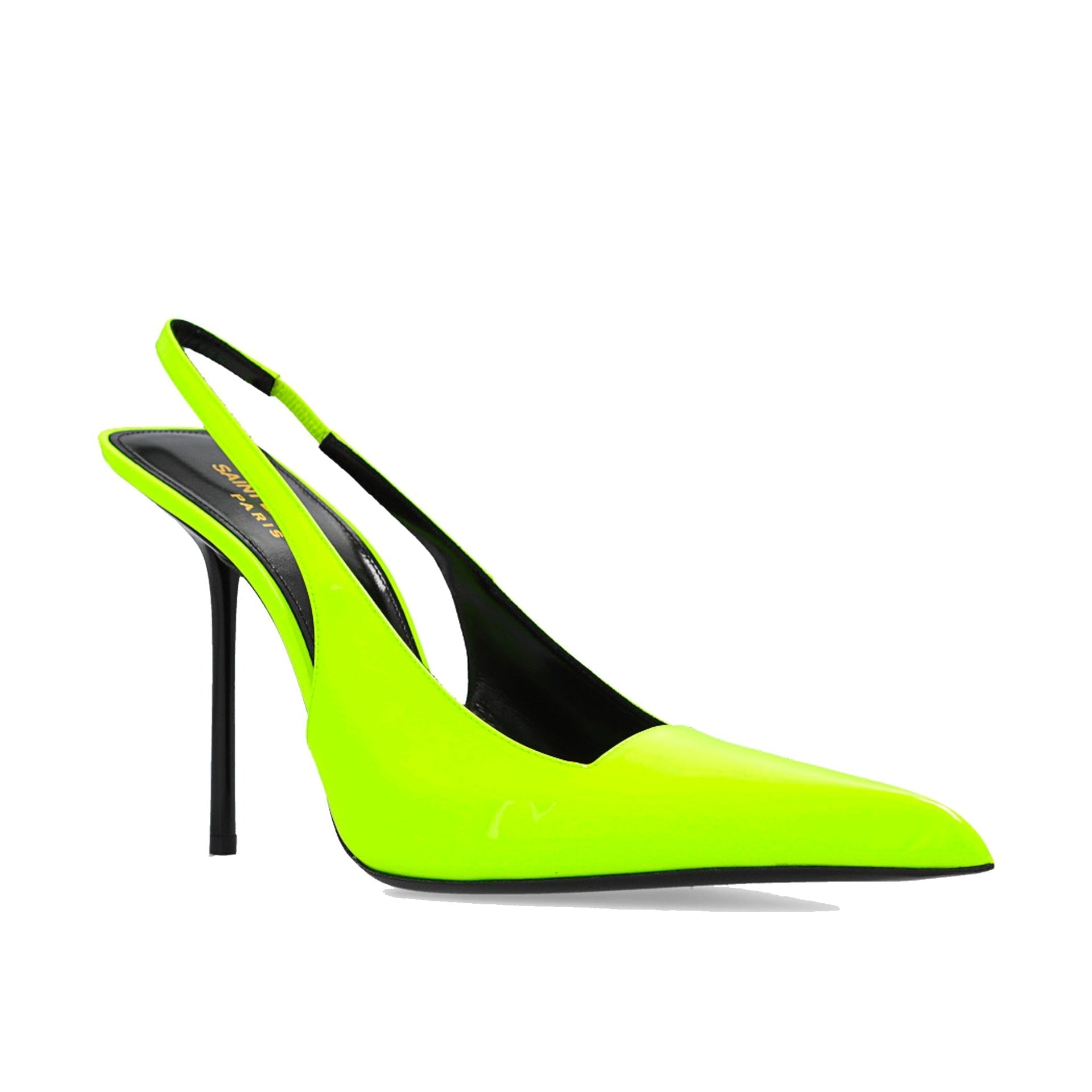 Escarpins Saint Laurent Kiss 105 Slingback - Yellow - Femme