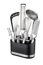 Smartline - Récipient Pour Les Ustensiles De Cuisine Avec Séparateur - Noir/Argent