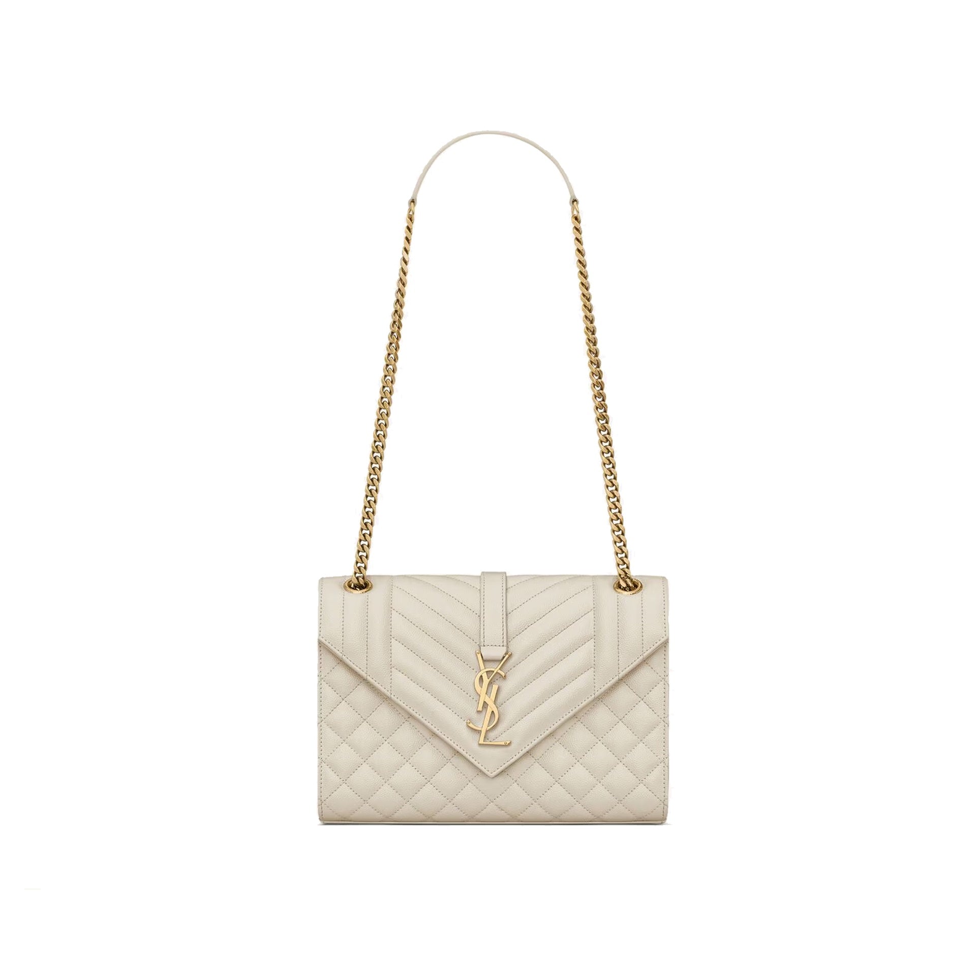 Saint Laurent - Sac Envelope Medium - Femme - Ivory